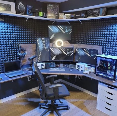 Best Pc Setup, Gaming Desk Setup, Computer Gaming Room, Video Game Rooms, Bedroom Setup, Pc Desk, Computer Room, Gaming Room Setup, Gamer Room