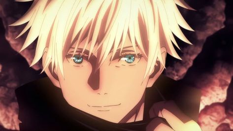 I legit cried when he pulled off his eye cover Gojo Satoru, Jujutsu Kaisen, Jujutsu, Blue Eyes, Anime, Blue