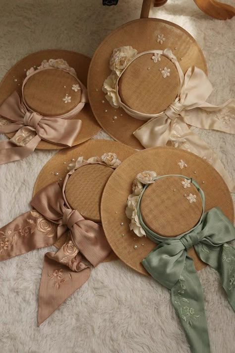 Handmade Regency Era Bonnet - Beautiful Vintage Hat Design Matching With Bridgerton Dress – WonderlandByLilian Vintage Hats Aesthetic, Regency Era Accessories, Vintage Tea Party Outfit, Cottage Core Hat, Regency Hat, Bonnet Aesthetic, Regencycore Aesthetic, Regency Tea Party, Regency Era Aesthetic