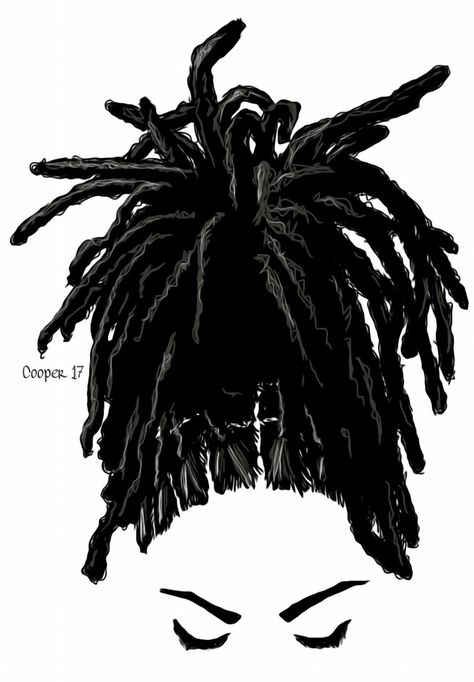 The Crown You Will Always Wear 4 Mini Art Print by April Cooper - Without Stand - 3" x 4" Buga, Dreadlock Tattoo Design, Loctician Logo, Cartoon Locs, Dreadlocks Art, Locs Art, Dreads Art, Loc Art, Black Pride Art