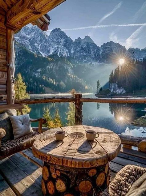 Summer Coffee, Morning Rain, Beautiful Locations Nature, Peaceful Places, Good Morning Coffee, Wishful Thinking, At The Lake, Dream House Interior, Coffee Art