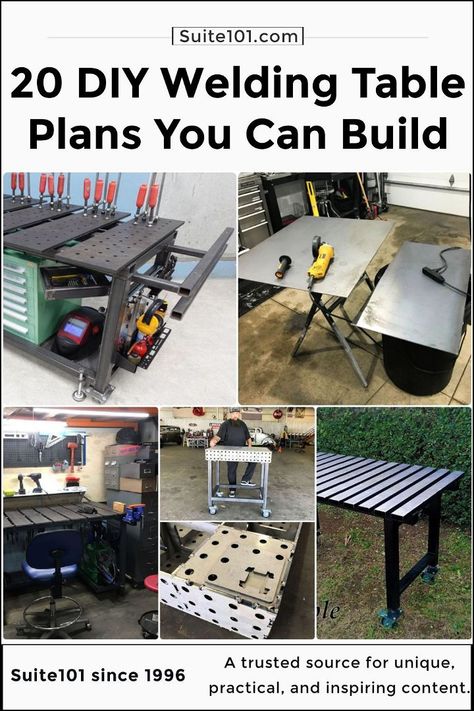 20 Homemade DIY Welding Table Plans and Ideas Welding Bench Ideas, Diy Welding Table, Welding Table Plans, Welding Bench, Welding Table Diy, Diy Projects Plans, Welding And Fabrication, Diy Welding, Welding Table