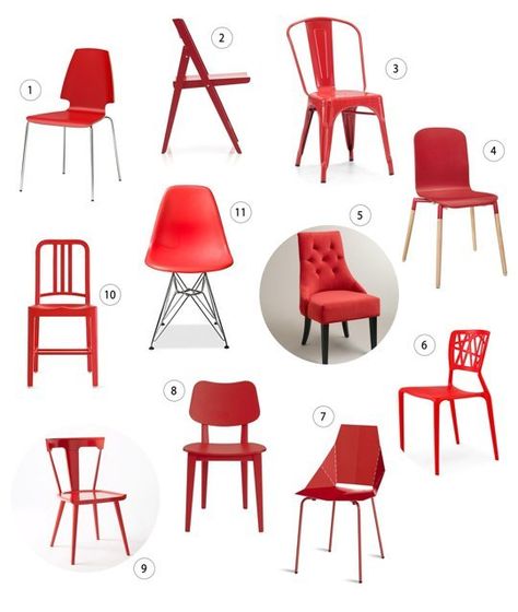 11 Red Hot Dining Chairs — Shopping Guide | The Kitchn Red Chairs Dining, Classic Kitchen Furniture, Game Room Chairs, Red Dining Chairs, Red Chairs, White Dining Room Chairs, Red Dining Room, Hanging Chair From Ceiling, Pedicure Chairs For Sale