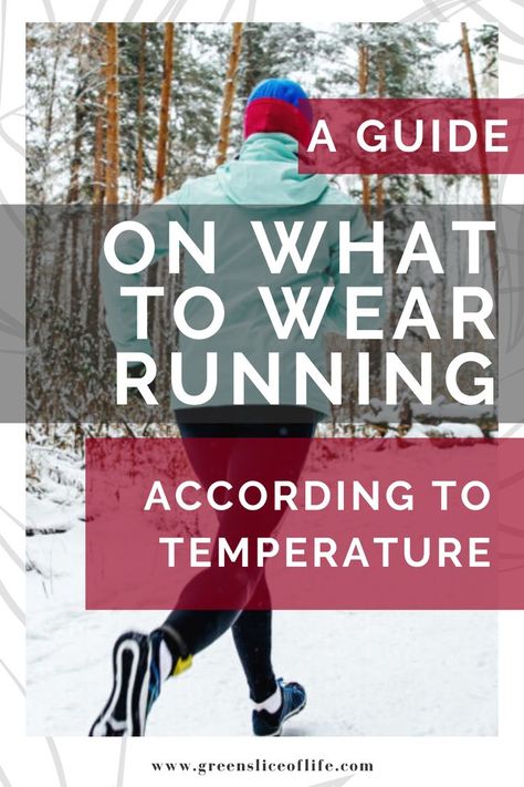 Do you find it hard to know what to wear for running, especially in colder temperatures? Whether it's humid and hot or cold with lots of snow below -20 Degrees Celsius, it's important to dress appropriately when running. I have put together this guide on what to wear according to temperature. Dress For Running Weather, Running What To Wear, Running Temperature Guide, How To Dress For Running In Cold Weather, Running Attire By Temperature, What To Wear Running In Different Temps, What To Wear When Running In The Cold, 60 Degree Running Outfit, Running In 40 Degree Weather