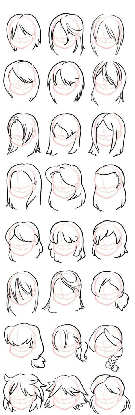 Drawing Tips Anime, Hairstyles For Short Hair Drawing, Draw Hairstyles, Short Hair Drawing, Quick And Easy Hairstyles, How To Have Style, How To Draw Anime, Drawing Hair Tutorial, Cartoon Artist