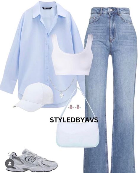 New Jeans Inspired Outfit, Spring Jeans Outfit Casual Styles, Spring Jeans Outfit, Casual Jeans Outfits, Extravagant Outfits, Denim Outfit Ideas, Ootd Jeans, Jeans Outfit Spring, Styling Clothes