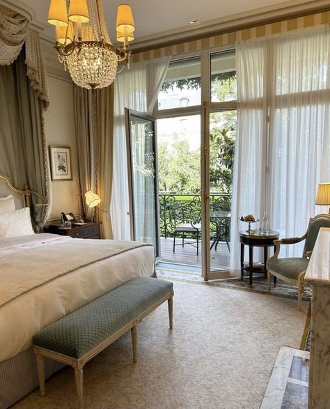 Modern French Country Bedroom, Visual Gallery, Aesthetic Interior, Elizabeth James, Hotel Room Design, Home Building Design, Dream House Interior, House Room, Room Inspiration Bedroom