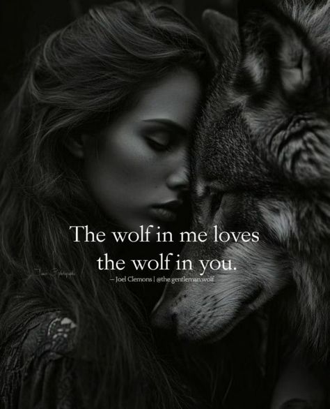 Wolf And Woman Quote, Wolf And Girl, Wolf Quotes Alpha Female, Wolf Protecting Woman, Wolf And Moon, She Wolf Aesthetic, Woman And Wolf, Alpha Female Wolf, Wolf Mates