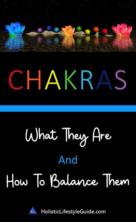 This is the ultimate beginners guide to the chakras! In this article, you'll learn what chakras are and how to balance them. Most people have heard of the seven chakras, but there are actually many more. Depending on the source, there is generally agreed to be 114 total. But for the sake of simplicity (and since this is just a beginners guide), I will cover the seven main ones. I'll give you helpful tips for balancing each chakra including yoga postures, crystals, oils, & wellness activities. What Is A Chakra, Chakra Yoga Poses For Beginners, Chakras Massage, Cleansing Chakras, Chakra Healing For Beginners, Empath Energy, What Are Chakras, Chakras Explained, Chakra For Beginners