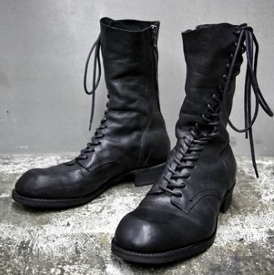 Julius Combat Spiral Distressed Boots Best Mens Winter Boots, New Rock Boots, Mode Shoes, Mens Attire, Black Combat Boots, Military Boots, Cool Boots, Designer Boots, Handmade Shoes