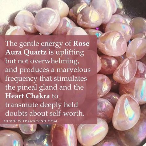 ThirdEyeTranscend on Instagram: “The gentle energy of Rose Aura Quartz stimulates Heart Chakra 🧘🙏💕📿 .... .... .... .... .... #thirdeyetranscend #crystallife #crystalchild…” Crystal Planet, Chakra Decor, Rose Aura Quartz, Aura Rose Quartz, Quartz Meaning, Crystal Children, Rose Aura, Spiritual Crystals, Energy Healer