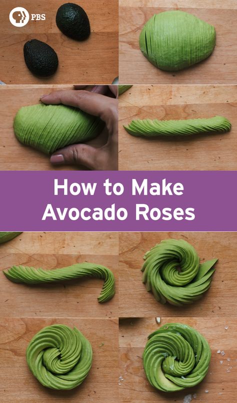 Avocado Rose Tutorial, Food Plating Techniques Presentation, Avocado Presentation, Plating Food Presentation, Avocado Rose, Plating Food, Food Garnish, Food Plating Techniques, Gourmet Food Plating