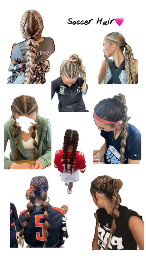 cute athletic hairstyles for any sport🩷 Cute Athletic Hairstyles, Soccer Hairstyles, Soccer Hair, Sport Hair, Sports Hairstyles, Athletic Hairstyles, Natural Hair Styles Easy, Easy Braids, Hair Stylist Life