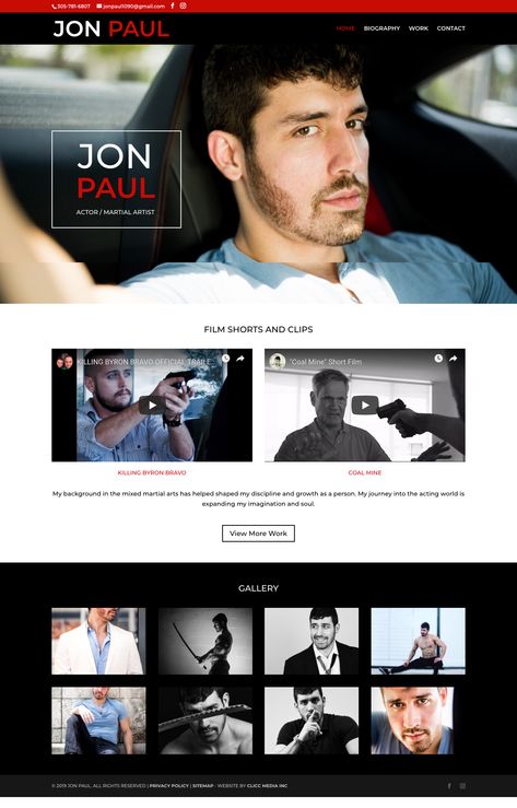 Actor Portfolio Design, Acting Portfolio Ideas, Actor Portfolio, Actor Website Design, Actor Website, Portfolio Examples, Fitness Business, Custom Web Design, Acting Skills