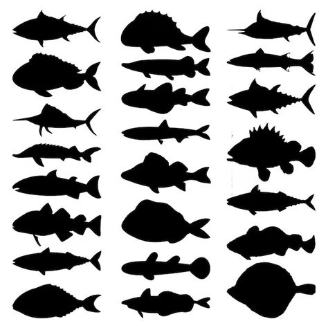 Fish Silhouette Images - Free Download on Freepik Fish Black And White, Fish Silhouette, Fish Vector, Silhouette Images, Flyer Maker, Business Card Maker, Poster Maker, Digi Stamps, Card Banner