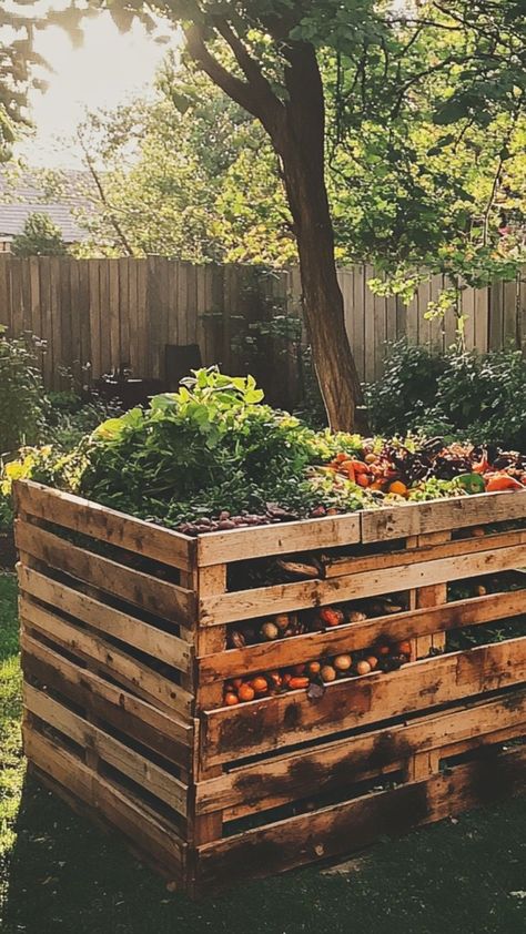 Start composting at home with this easy DIY compost bin! Perfect for beginners, this project helps you turn food scraps and yard waste into nutrient-rich compost for your garden. Reduce waste and create a sustainable garden with this simple step-by-step guide. 🌱🛠 #DIYCompostBin #SustainableGardening #EcoFriendlyLiving #ZeroWaste Easy Compost Bin, Diy Compost Bin, Composting Food Scraps, Start Composting, Compost Bin Diy, Diy Compost, Worm Composting, Composting At Home, Yard Waste