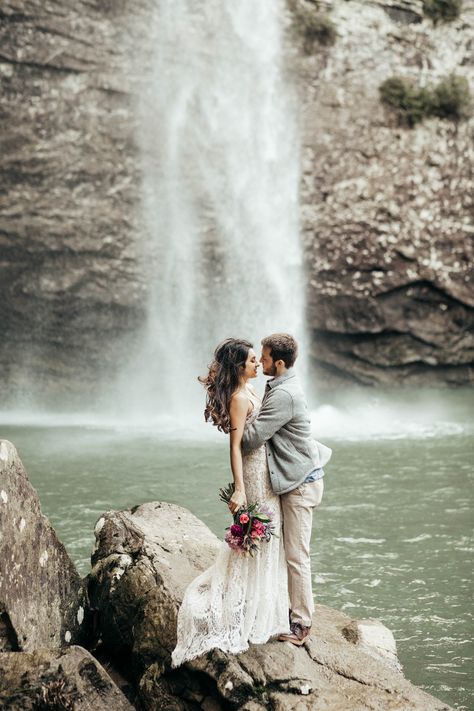 Tennessee Elopement Photos Waterfall Elopement Tennessee, Elopement Ideas Tennessee, Fall Creek Falls Tennessee, Island Photoshoot, Tennessee Elopement, Fall Creek Falls, Tennessee Waterfalls, Fall Wedding Photography, Waterfall Wedding