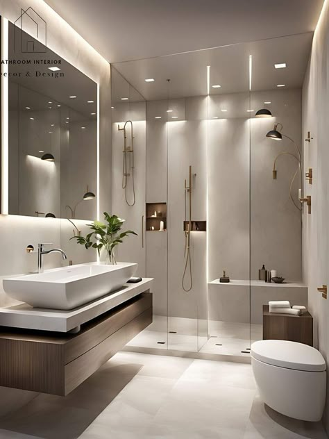 Bathroom Interior Design Modern, Bathroom Decor Luxury, Washroom Design, Bathroom Inspiration Decor, Bathroom Design Luxury, Small Bathroom Design, Modern Bathroom Design, Dream Home Design, Luxury Bathroom