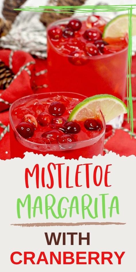 Winter Margaritas, Recipes Cranberries, Cocktails For Winter, Mistletoe Margaritas, Mistletoe Margarita, Tequila Cocktail Recipes, Cocktails Margarita, Xmas Cocktails, Margarita Tequila