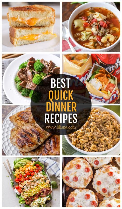 Be the weeknight dinner hero with this extensive list of quick dinner ideas. There is plenty of variety to make every night deliciously successful without much hassle. #quickdinner #quickdinnerrecipes #dinnerrecipes #dinner Girl Dinner Ideas, Lil Luna Recipes, Asian Steak Bites, Amazing Snacks, Asian Steak, Simple Pizza, Buffalo Chicken Soup, Lasagna Roll Ups, Dinner Favorites