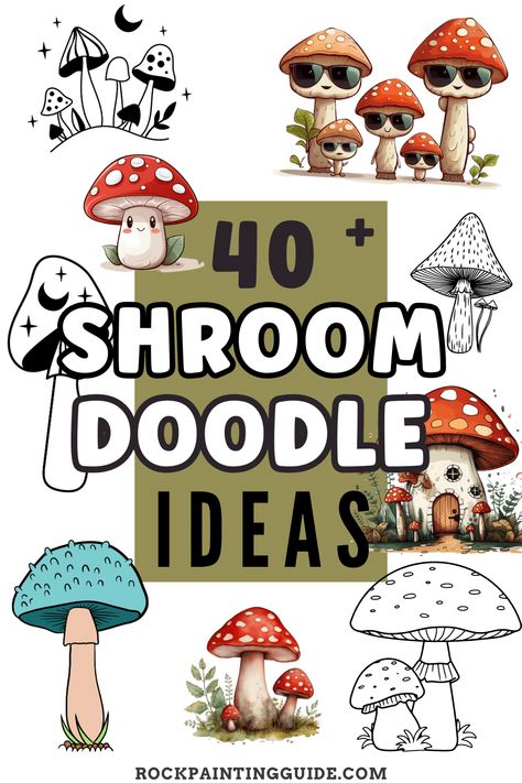 Learn how to draw a simple mushroom and discover a wide array of mushroom drawing ideas, suitable for all skill levels and ages. With over 40 drawing prompts to choose from, you’re sure to find the perfect inspiration for your artistic endeavors. Follow the step-by-step instructions on how to draw a simple mushroom along with our awesome list of art supplies, handy drawing tips, and even a cool free printable to grab these whimsical mushroom drawing ideas! Mandalas, Kawaii, Easy Drawings Of Mushrooms, Easy Mushroom House Drawing, How To Draw A Cute Mushroom, Free Printable Mushrooms, Marker Mushroom Art, How To Draw Cute Mushrooms, Cute Cartoon Mushrooms