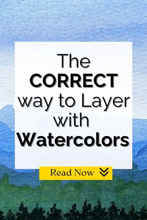 Layering is one of the foundational techniques to watercolor painting. Learn the why you should layer and the correct way to do it! Learn more below: Learning To Watercolor Paint, Watercolor Layering Tutorials, Watercolours Painting Ideas, Making Watercolor Paint, Watercolor Markers Tutorials, Diy Watercolor Paint, Water Coloring Painting Ideas, Watercolor Layers, Watercolor Techniques Tutorial