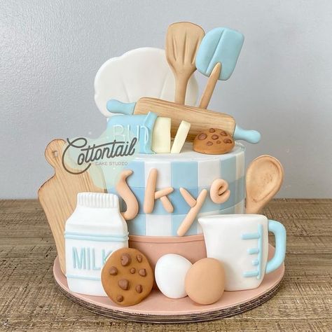 Cottontail Cake Studio on Instagram: "We’re caking up a storm these next couple of and we couldn’t be more ecstatic to get more exciting things for you! So stand by! We’ll be rolling out more stuff soon 👌😋 In the meantime, in case you wanna cake with us, check out available workshops thru the link on our bio 😘 Dm us for inquiries 😉 #cakeartist #cakedecorator #cakedesigner #cakeofinstagram #cakegram #cakecakecake #caketrends #cakeart #cakeideas #cakesdaily #cakeinspo #cakephotography #fondan Baker Theme Cake, Cake Fondant Ideas, Cake Studio, Theme Cake, Cake Fondant, Cake With Fondant, Chef Cake, Baking Theme, Cookie Recipes Decorating