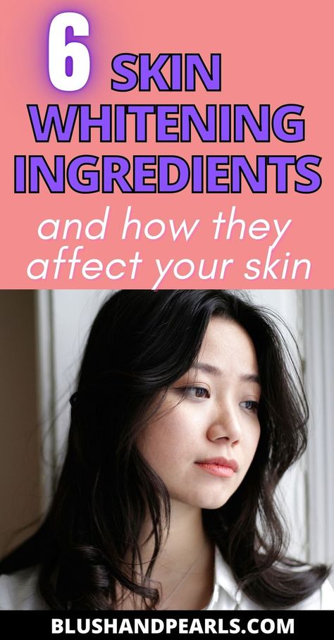 6 Skin Whitening Ingredients & How They Affect Your Skin. Find out how to safely whiten and brighten your skin with these skincare ingredients. | how to lighten skin shade | how to fade dark spots | how to get paler skin | how to use kojic acid | lighter skin tone remedies | How To Make Your Skin Lighter Naturally, Pale Skin Tips How To Get, Tips For Lighter Skin, How To Whiten Face, How To Make My Skin White, Natural Skin Whitener, How To Lighten Skin Naturally Fast, How To Make My Skin Lighter, How To Get Light Skin