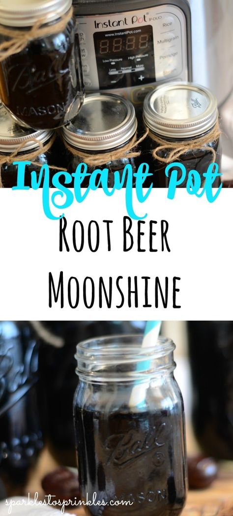 Root Beer Moonshine, Root Beer Moonshine Recipe, Homemade Moonshine, Moonshine Recipes, Summer Cookout, Summer Cookouts, Alcohol Drinks, Vegetable Drinks, Instant Pot Dinner Recipes