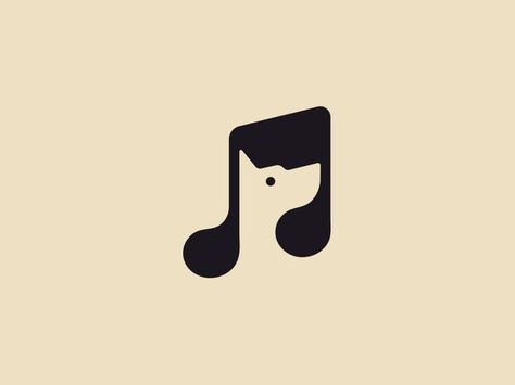 Music Dog by Aditya Chhatrala #Design Popular #Dribbble #shots Music Logo Design Ideas, Notes Logo, Music Logo Inspiration, Music Note Logo, Negative Space Art, Kevin Parker, Logo Music, Logo Personal, Music Logo Design