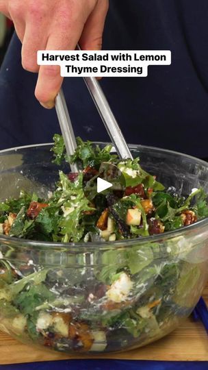 Harvest Salad With Lemon Thyme Dressing, East Coast Kitchen, Coast Kitchen, Harvest Salad, Lemon Thyme, Autumn Salad, Mediterranean Diet Recipes, Salad Dressing Recipes, Salad Dressings