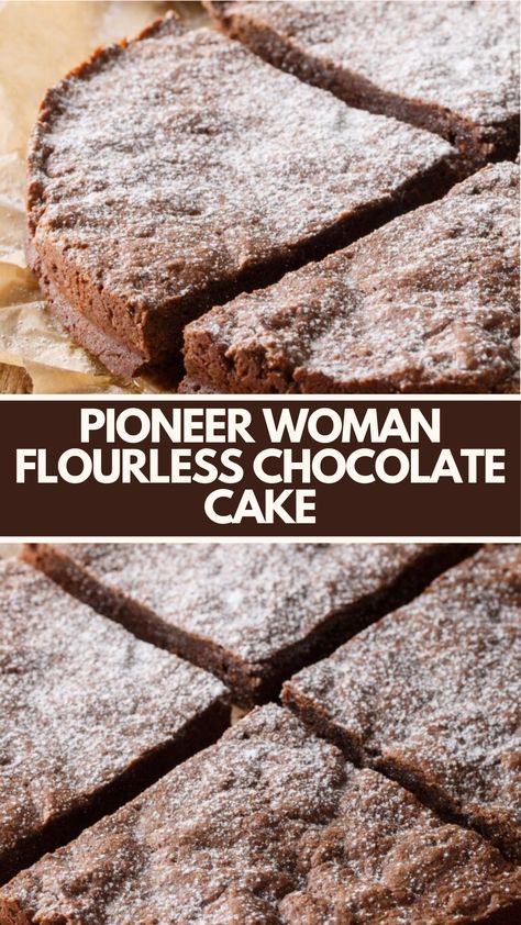 Pioneer Woman’s Flourless Chocolate Cake is made with semisweet chocolate, salted butter, sugar, eggs, cocoa powder, vanilla extract, kosher salt, and powdered sugar, creating a sweet treat that’s ready in 3 hours! Pioneer Woman Flourless Chocolate Cake, Cocoa Powder Desserts Easy, 6 Inch Flourless Chocolate Cake, Nestle Cocoa Powder Recipes, Pioneer Woman Recipes Desserts Cake, Desserts Using Cocoa Powder, Fast Chocolate Dessert, Chocolate Cake With Cocoa Powder, Dessert With Cocoa Powder