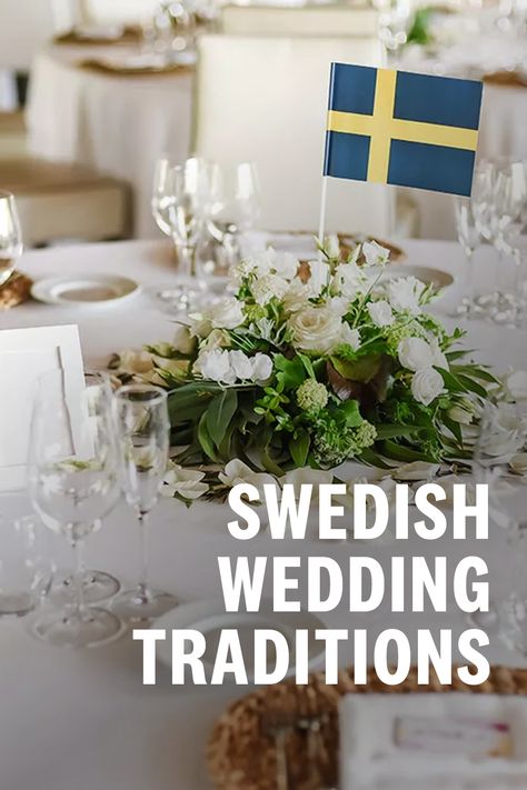 Finnish Wedding Traditions, Scandinavian Wedding Traditions, Swedish Wedding Cake, Swedish Summer Wedding, Swedish Wedding Decoration, Swedish Wedding Traditions, Danish Wedding Traditions, Swedish Wedding Dress, Scandinavian Wedding Dress