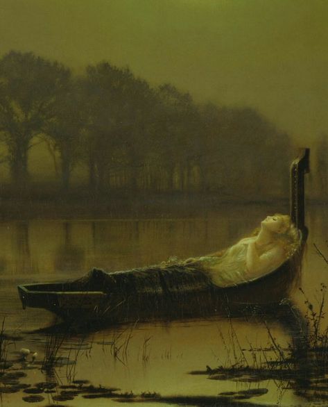 Lady Of Shalott, John Atkinson Grimshaw, Atkinson Grimshaw, The Lady Of Shalott, Google Art Project, Pre Raphaelite, British Art, The Darkness, The Lady