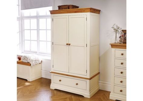 Farmhouse Country Oak Cream Painted Double Wardrobe Cream Wardrobes, Pine Wardrobe, Painted Wardrobe, Oak Wardrobe, Contemporary Bedroom Design, Oak Bedroom Furniture, Painted Bedroom Furniture, Baby Room Lighting, Double Wardrobe