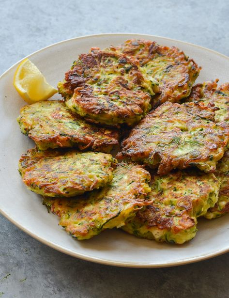 Zucchini Fritters with Feta and Dill - Once Upon a Chef Party Appies, Zucchini Ideas, Courgette Recipes, Crispy Zucchini, Zucchini Chocolate Chip Muffins, Easy Zucchini Recipes, Once Upon A Chef, Summer Zucchini, Veggie Dinner