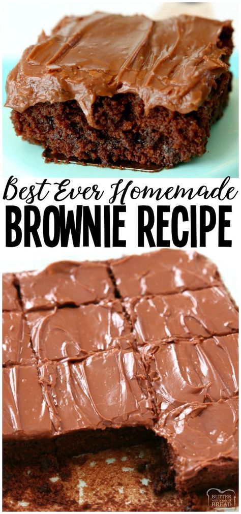 Brownie Recipies, The Best Brownies Ever, Homemade Brownie Recipe, Best Brownies Ever, Sweet Slices, Brownie Fudge, Classic Brownies Recipe, The Best Brownies, Best Brownie Recipe