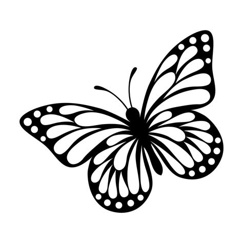 Easy Butterfly Drawing, Butterfly Line Art, Butterfly Stencil, Idee Cricut, Butterfly Template, Butterflies Svg, Butterfly Drawing, Dainty Tattoos, Silhouette Art