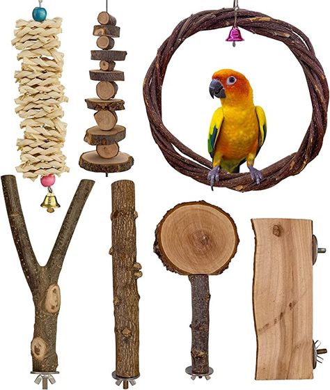 Birds Toys, Love Birds Pet, Cockatiel Toys, Rat Cage Accessories, Parakeet Toys, Natural Bird Toys, Parakeet Cage, Bird Cage Accessories, Diy Bird Toys