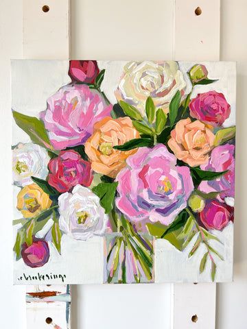 C Brooke Ring, Southern Artist, Acrylic Painting Flowers, Abstract Flower Art, Small Wall Art, Flower Art Painting, Abstract Flowers, Pretty Art, Floral Painting