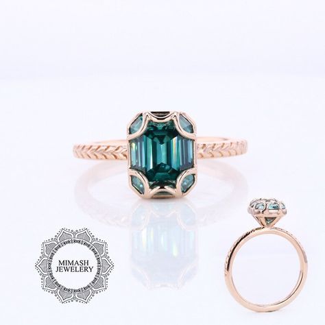 Unique Cyan Blue Bezel Style Solitaire Moissanite Engagement Ring, Anniversary Ring, Blue Green Moissanite, Wedding Ring For Wife, Anniversary Gifts, Bridal Set, Classic Solitaire Ring, Wedding Set Ring Gold Emerald Wedding, Antique Minimalist, Famous Engagement Rings, Emerald Statement Ring, Wedding Ring Minimalist, Engagement Ring Classic, Promise Rings Vintage, Emerald Ring Vintage, Diamond Promise Ring