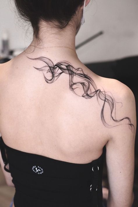 Swirl Tattoo, Shadow Tattoo, Tattoos To Cover Scars, Elbow Tattoos, Writing Tattoos, Back Tattoo Women, Tattoo Feminina, Elegant Tattoos, Abstract Tattoo