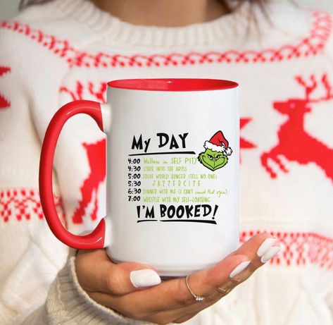 IM Booked Grinch Christmas 15oz Accent Coffee Mugs|Grinch Mugs|Grinch Mugs|Christmas Mugs|Grinch|Christmas Coffee Mugs Grinch Mug, Christmas Coffee Mugs, Boss Lady Mug, Boss Lady Gifts, Mugs Christmas, Black Jokes, Christmas Jokes, Christmas Accents, House Items