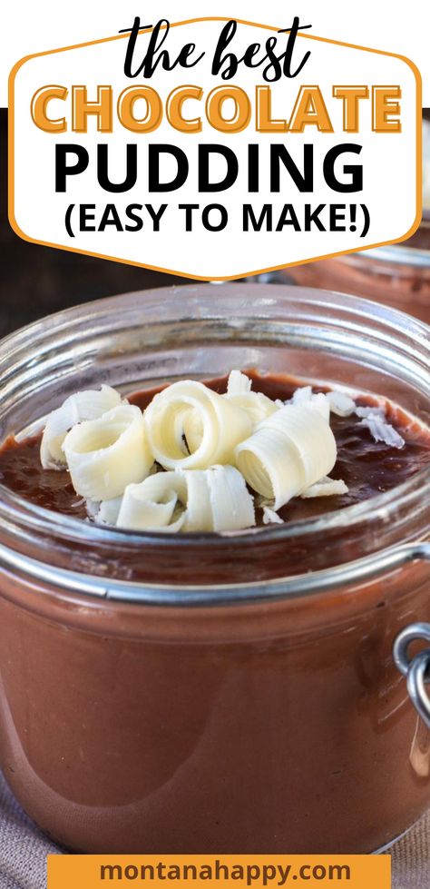 Essen, Chocolate Pudding From Scratch, Homemade Chocolate Pudding Recipe, Pudding Homemade, Pudding Recipes Homemade, Pudding From Scratch, Easy Chocolate Pudding, Chocolate Pudding Recipe, Homemade Chocolate Pudding