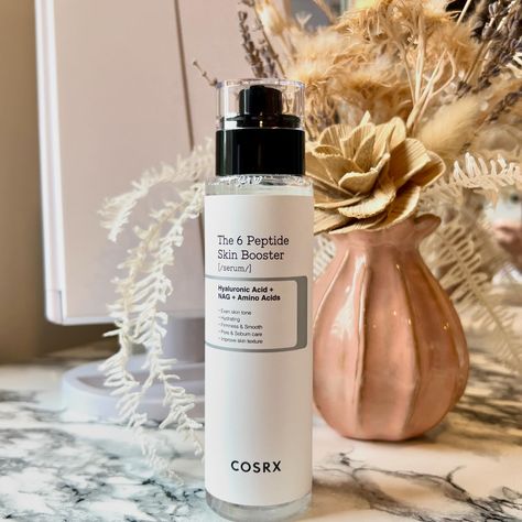 💦 6 Peptide Skin Booster 💦 | Gifted One serum with multiple benefits! This @cosrx 6 Peptide Skin Booster is meant to boost the overall skin condition such as pore&sebum, firmness, fine lines, skin texture, skin tone and soothing. It’s a non sticky, lightweight serum that absorbs into the skin quickly. It’s easy to incorporate into any skincare routine. For me my skin loves peptides. It’s a less harsh ingredient to help with aging skin and can be used in any way. Have you tried? . . . . ... Cosrx Peptide Booster, Skin Booster, Texture Skin, Skin Condition, Skin Texture, Even Skin Tone, Skin Conditions, My Skin, Have You Tried