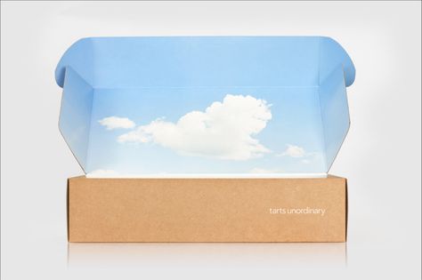 Blue Skies box Brand Campaign, Cookie Packaging, Cardboard Packaging, Packing Design, Sustainable Packaging, Creative Packaging, Print Packaging, Inner Beauty, Brand Packaging