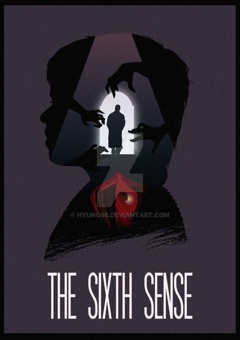 Sixth Sense Movie, Malena Movie, M.night Shyamalan, The Sixth Sense, Horror Poster, Cover Design Inspiration, Sixth Sense, Film Poster Design, Horror Posters