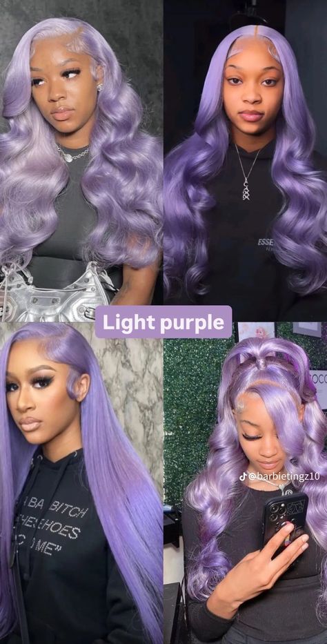 Birthday Hairstyles, Purple Wig, Lilac Hair, Blue Wig, Purple Birthday, Body Smells, Frontal Hairstyles, Red Lace, Purple Hair