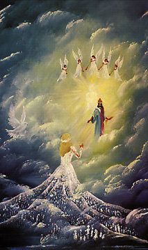 ❥ Reasons Why the Church Will Not Go Through the Great Tribulation Image Of Jesus, Prophetic Art, Bride Of Christ, Jesus Is Coming, Biblical Art, King Jesus, Jesus Is Lord, In The Clouds, Jesus Pictures