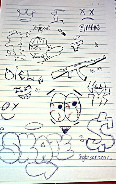 Simple Graffiti Drawing, Easy Doodles For School, Art Graffiti Draw, Graffiti Tattoo Ideas, Easy Graffiti Art, Graffiti Doodles Easy, Easy Graffiti Letters, Doodles Writing, How To Do Graffiti